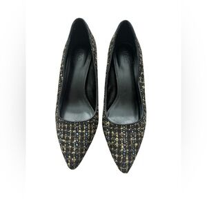 LOGO by Lori Goldstein Liza Tweed Flats in Black and Brown Size 7.5